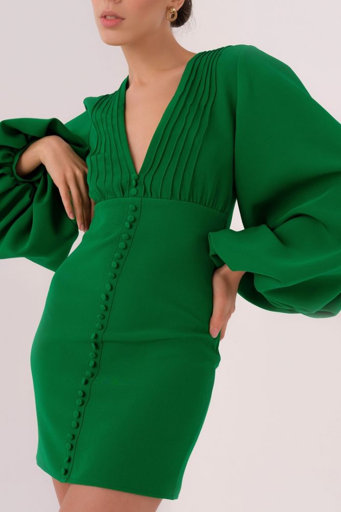 Зеленое платье мини «Reussi»