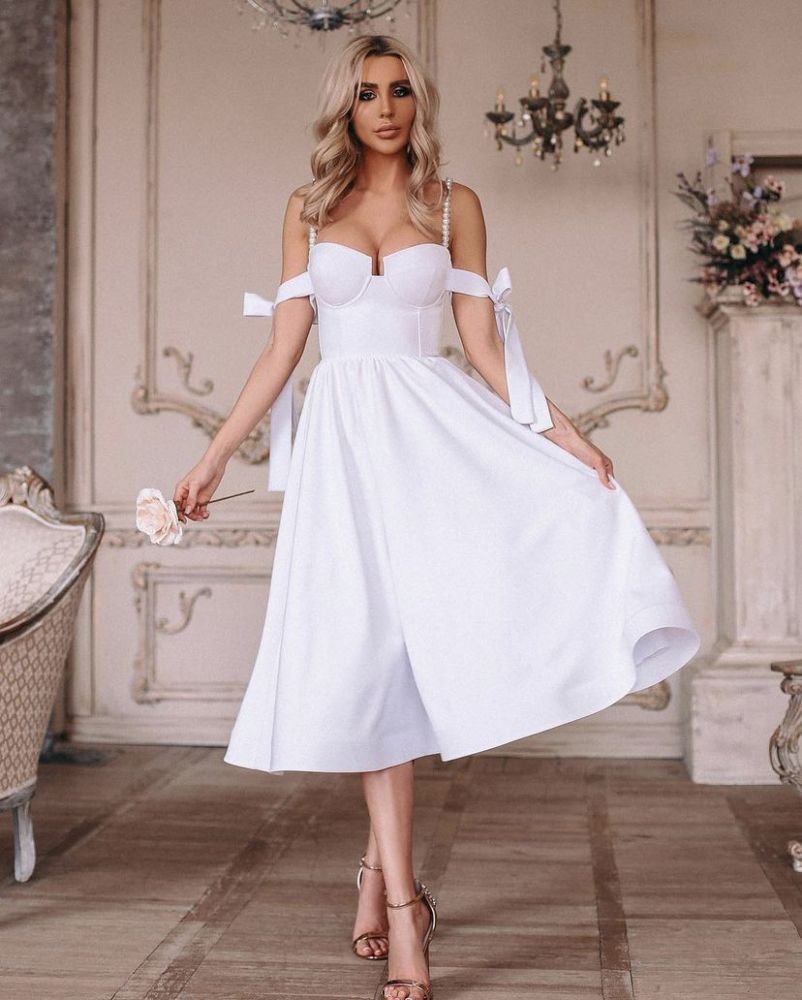 Белое вечернее платье «Marte»