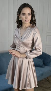 Атласное платье мини "Шисайда"