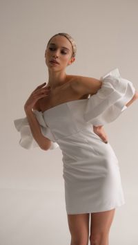Платье белое мини «Sain»