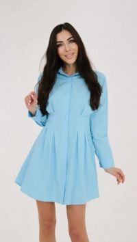 Платье-рубашка голубого цвета «Wax»