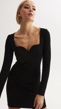 Вечернее черное платье мини «Donna mini»