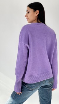 Сиреневый женский свитер №1
