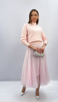 Розовый свитер из ангоры «Angora» №1