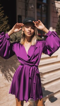 Фиолетовое мини платье "Modus" №2