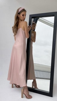 Нежно-розовое платье-комбинация «Silk» №2
