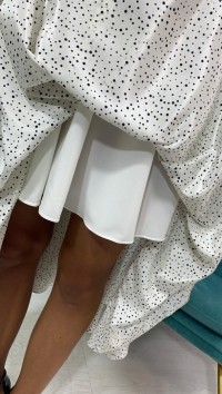 Белое платье миди в горошек "Honey Moon" №2