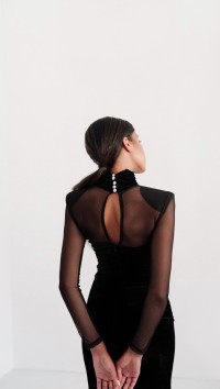 Черное бархатное платье "Seems" №2